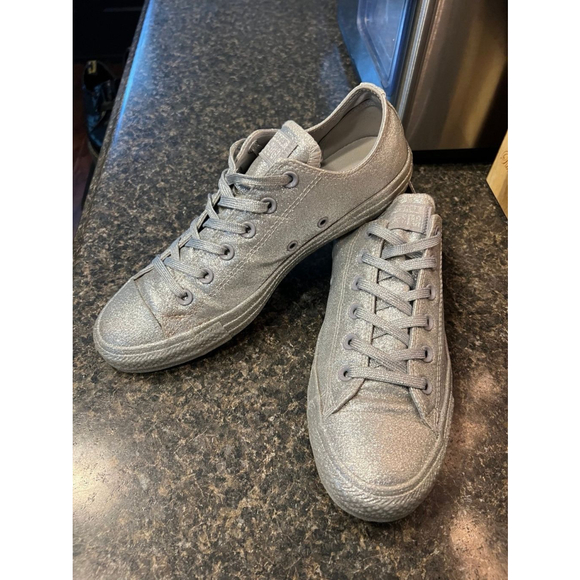 Converse Chuck Taylor All-Star Lifestyle Low Top Sparkling Silver - Picture 12 of 12